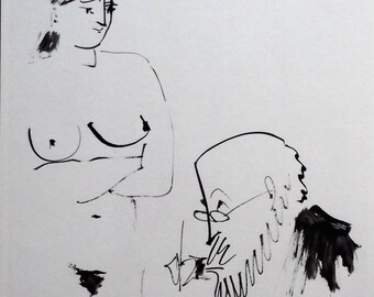 PICASSO Gravur von 1954 mit COA. Einzigartiges Geschenk für seltene Kunst, Pablo Picasso Rare Art Print. Etwas Erotisches und Exklusives. Kostenloser Versand