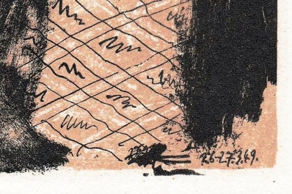 パブロ・ピカソ 1950 リトグラフ +COA 1949 ピカソ ヴィンテージ