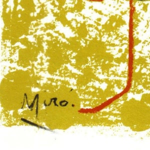 Joan Miró Lithograph 1972 Listed Mourlot 91, Litógrafo. Exclusive Gift, Miro Print from Limited Edition. VERY RARE ART. Unique present image 2
