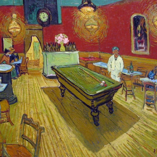 Vincent Van Gogh 1984 LITHOGRAPH +COA. The Night Café. Superb Vintage Art Print. Rare Art #UniqueGift