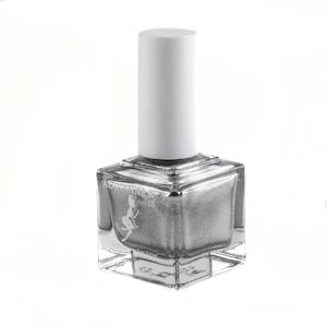 ADRIANNE K, Nontoxic Shimmer/Metallic Silver Nail Polish, Diamond! Quick Dry. Vegan. Gel Effect, .51 Fl Oz