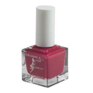 Passion! ADRIANNE K Nontoxic Red Nail Polish with a Hint of Pink. Gel Effect. Quick Dry, .51 fl oz, Vegan. Gluten Free