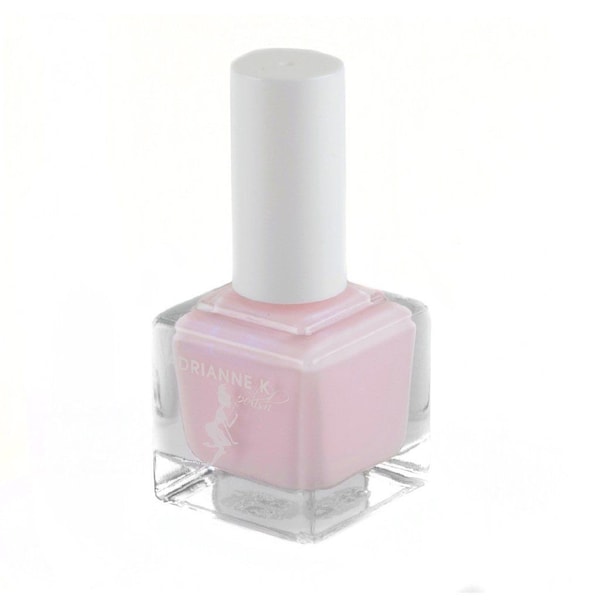 ADRIANNE K Nontoxic Sheer Pearly Pink Nail Polish, Pink Rain! .51 fl oz. Gel Effect. Vegan & Cruelty-Free