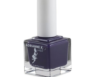 Violetta! Nontoxic 10-Free High Shine Dark Purple Nail Polish. Quick Dry. Durable. Vegan, .51 fl oz.