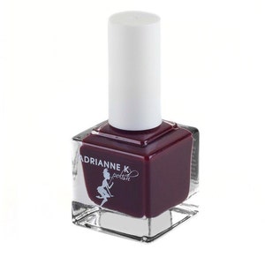 Giselle! 10 Free Glossy Burgundy/ Wine Red Nail Polish by ADRIANNE K. Quick Dry. Gel Effect. Vegan, .51 fl oz,