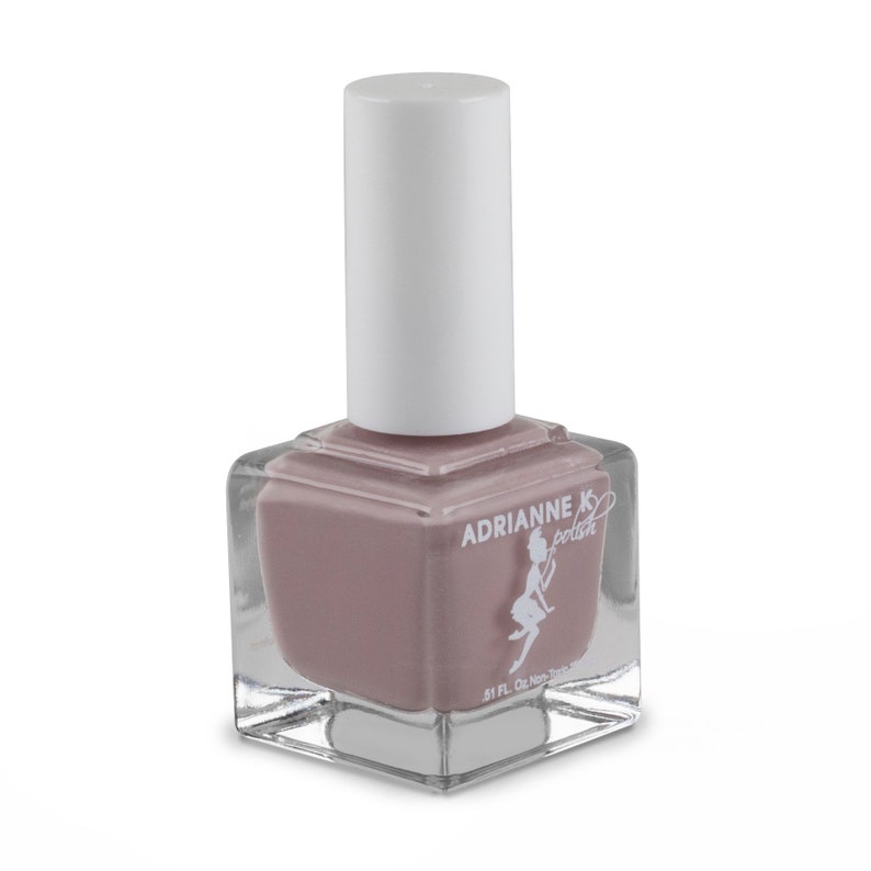 Desert Rose Nontoxic, 10 Free Shimmer Taupe/Pink Nail Polish by ADRIANNE K. Vegan, .51 fl oz, image 1