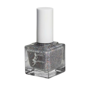 Majestic! ADRIANNE K Nontoxic, Multicolored Glitter Nail Polish/Topcoat . Gel Effect. Vegan. Cruelty Free, .51 Fl Oz.