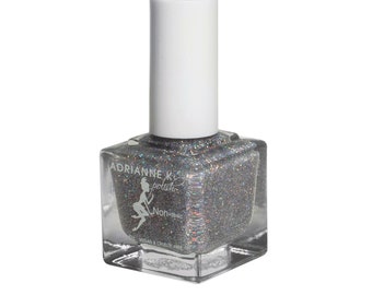 Majestätisch! ADRIANNE K Ungiftiger, mehrfarbiger Glitzer-Nagellack/Topcoat . Gel-Effekt. Vegan. Ohne Tierversuche, 0,51 FL Oz.