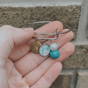 Custom Charm Bracelet | Map Bracelet | Initial Bracelet | Gift for Her