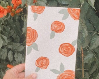 Medium Hand-painted Notebook | Notebook | Lined Paper | Stationary | Mountain Notebook | Floral Notebook | Hand Painted Notebooks