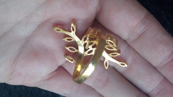 Statement extra large Seta ring pink coral  or le… - image 9