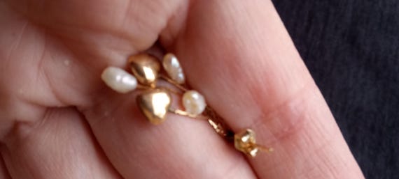 SALE ENDING SINGLE 14K solid gold earring long da… - image 2