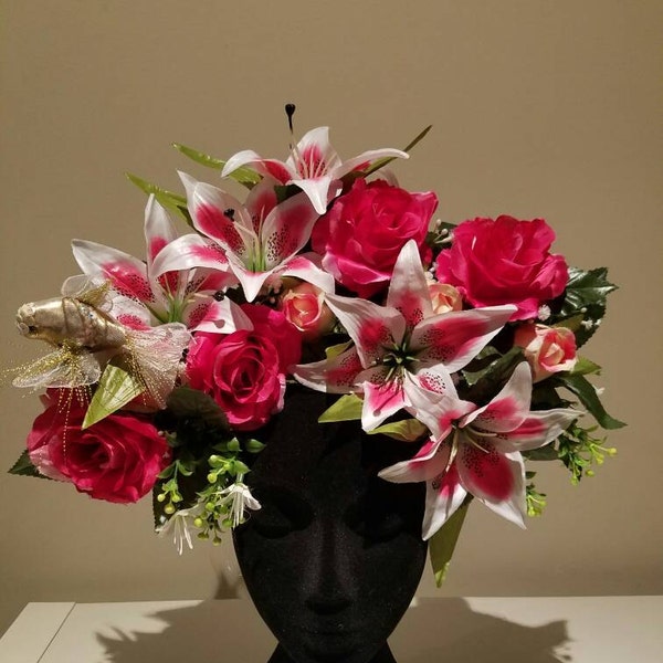 Festival Headpiece / Festival Wear / Headdress / Burning Man / flower crown 'Tweet Tweet'