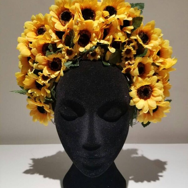 Festival Headpiece / festival wear / Headdress / Burning Man / flower crown 'Sunshine'