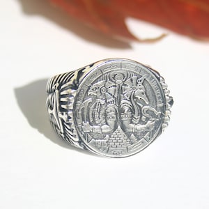 Pharaoh  Man ring Sterling Silver Egypt man Ring  925 Sterling ancient Egyptian Pharaoh Ring For Mens Gifts | Rings for Man | Egypt Symbols