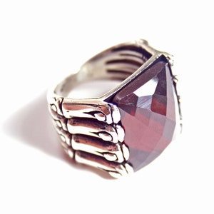 Anillo de hombre, anillo de esqueleto, anillo de motociclista, anillo de plata de ley 925 para hombre, anillo para hombre, anillo de motociclista, anillo de plata, regalo para esposo, anillo inusual