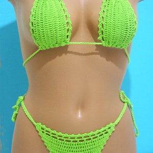 Shiny crochet bikini set main image 0