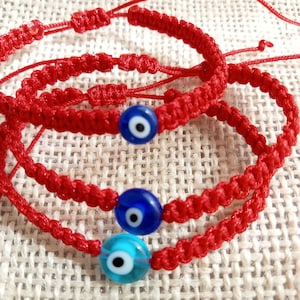 Evil Eye Red String Anklet for babies, Baby Red Thread Anklet, Evil Eye Jewelry, Red Thread Anklet, Mal De Ojo, Protection Anklet, favors
