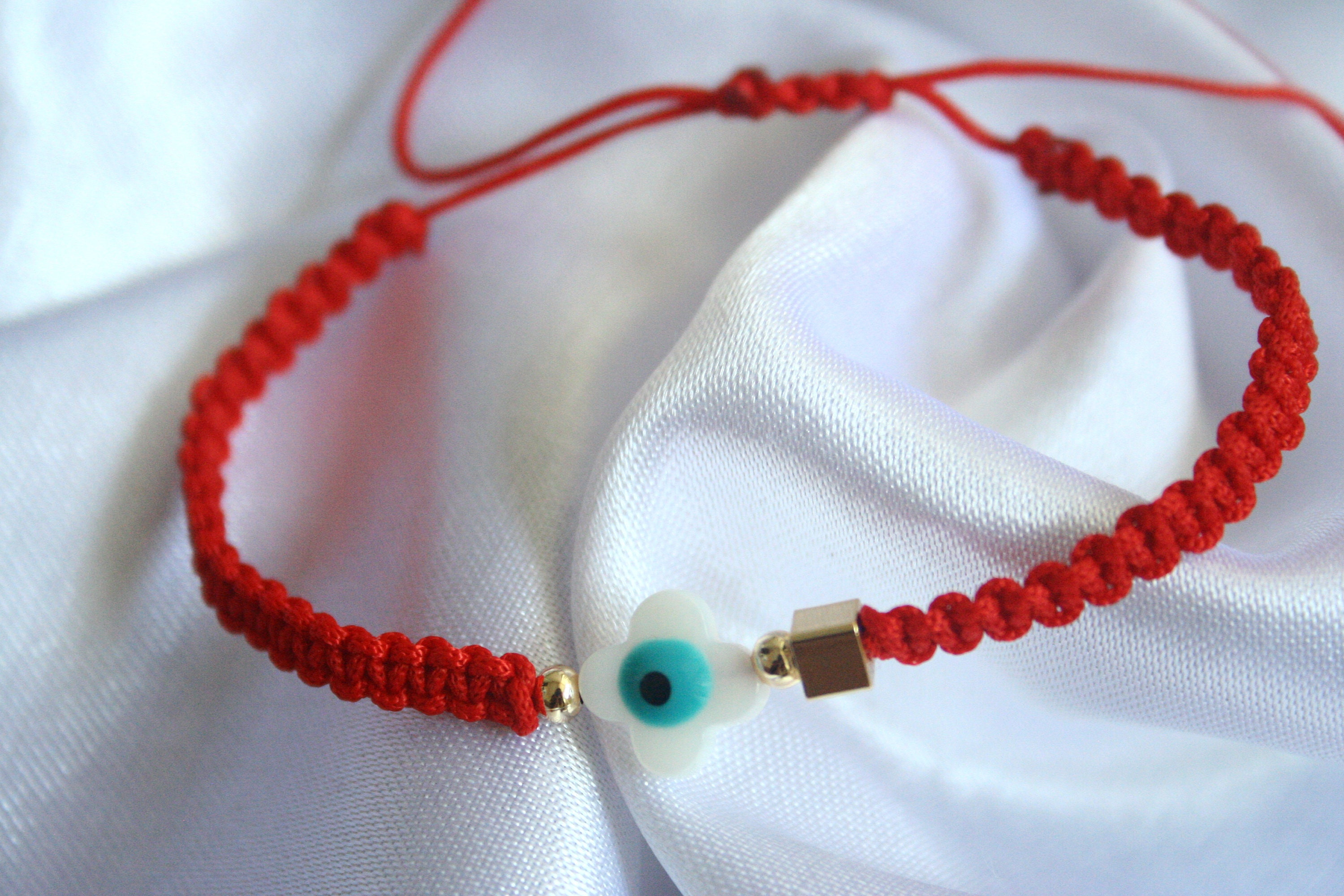 Red String Bracelet Evil Eye String Bracelet Christianity Etsy