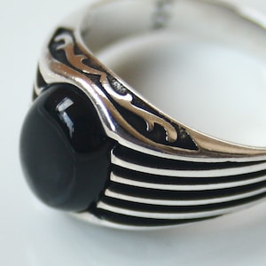 Onyx Ring, Mens Ring, 925 Sterling Silver Ring For Men, Onyx Stone Ring Men, Onyx , gift for husbund, stone ring, silver mens ring