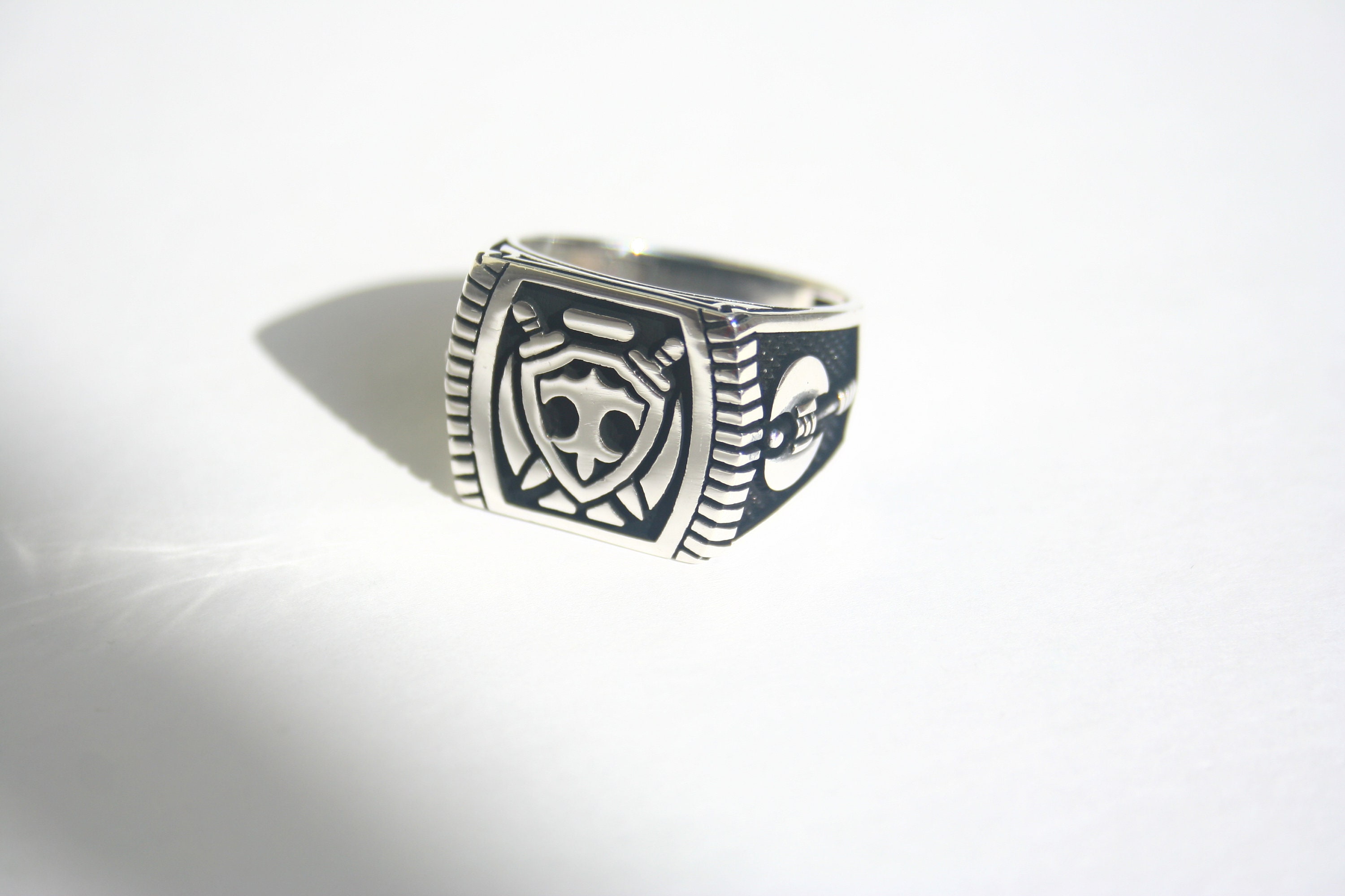 Ax Men Rings, Signet Rings for Men 925 Sterling Silver AX Sword Ring ...