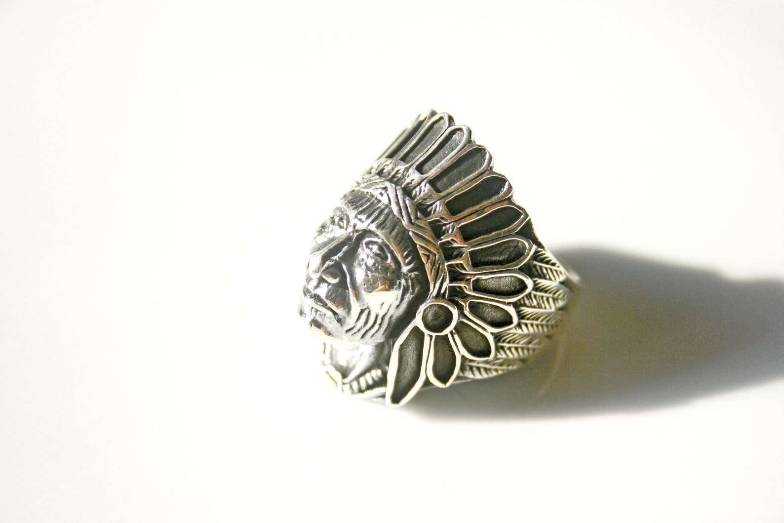 İndian Ring Chief Manitou Ring Silver Handmade Jewelry Gift Etsy