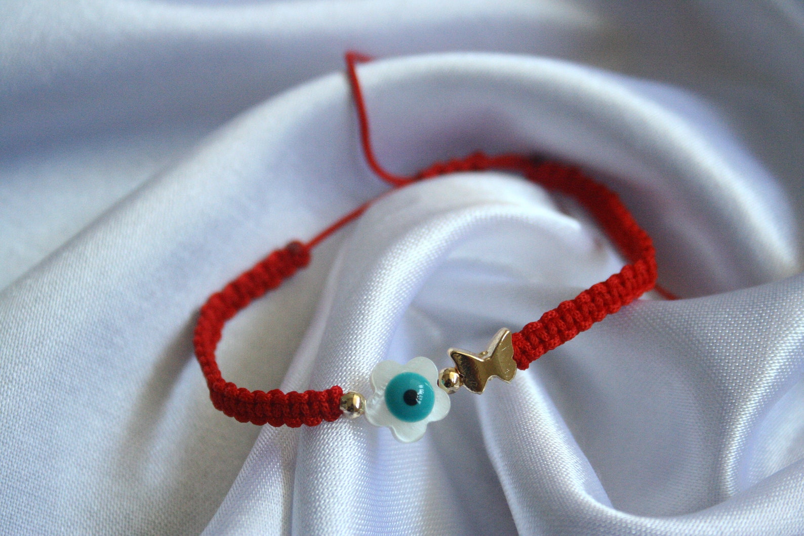 Red string bracelet with evil eye meaning Clearance