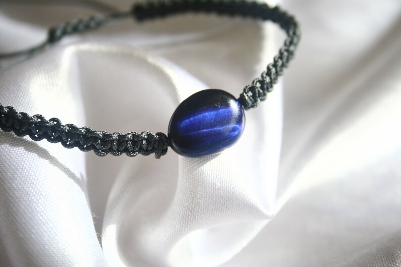 Epinki 8mm Bead Bracelet For Men – 2-Layer Braided Amethyst & Tiger Eye Stone Adjustable Bracelet