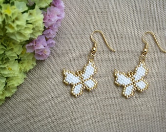 Butterfly Miyuki Earrings handmade woven miyuki delica beads sparkling earrings Miyuki earrings jewelry for womens Dangle miyuki earrings