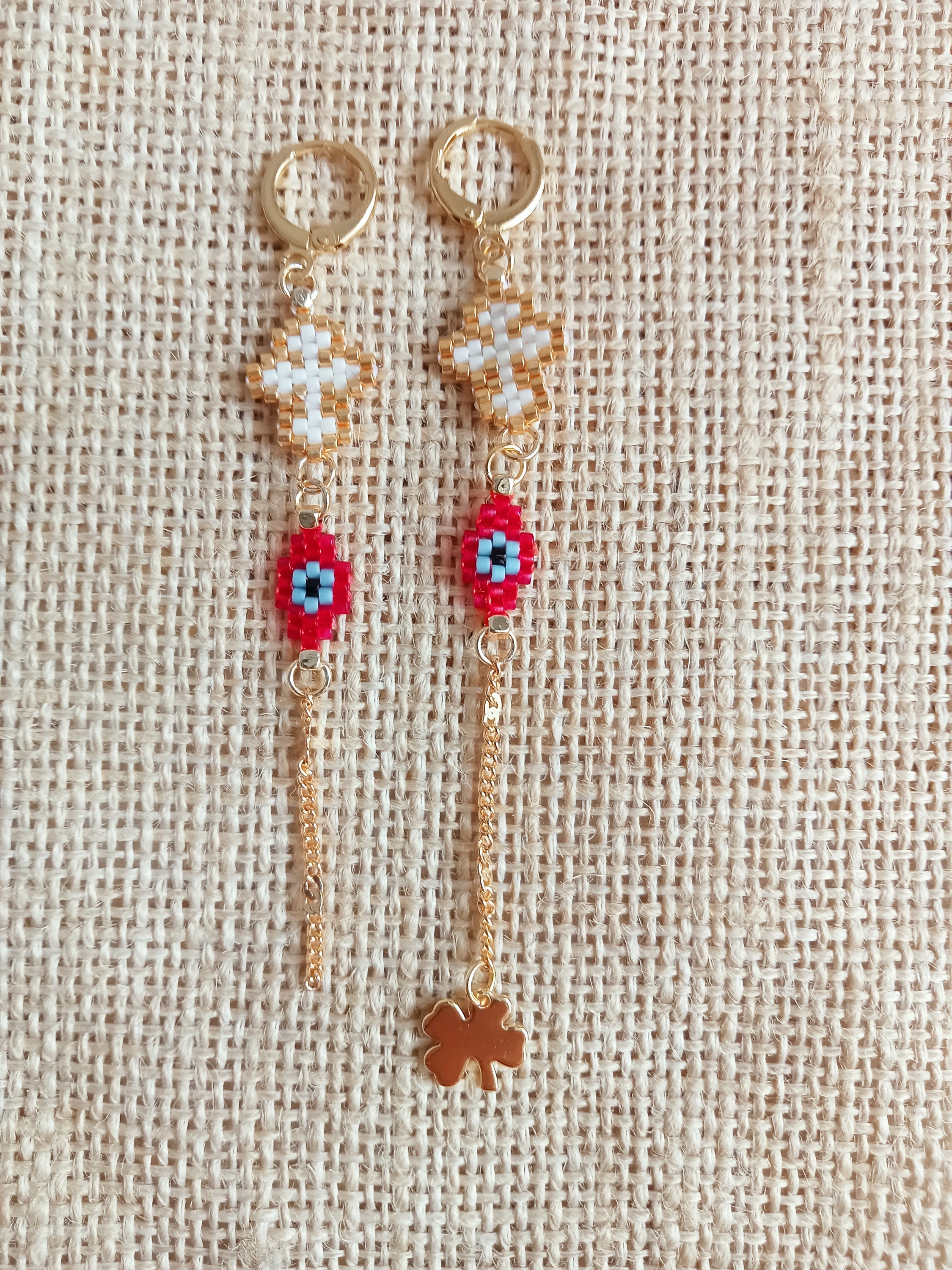 Miyuki Cross Earrings, Miyuki Earrings Religious Jewelry for Christian