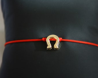 Horse Shoes Red String Lucky Bracelet, Protection Bracelet, Lucky Bracelet, Friendship Bracelet, Anklet, Charm Bracelet, Bestffriend Gifts