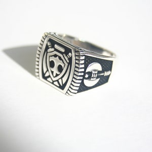 Ax Men Rings, Signet Rings for Men 925 Sterling Silver AX Sword Ring ...