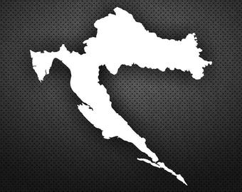 Croatia Map Sticker Decal Car Truck  Window Bumper Laptop