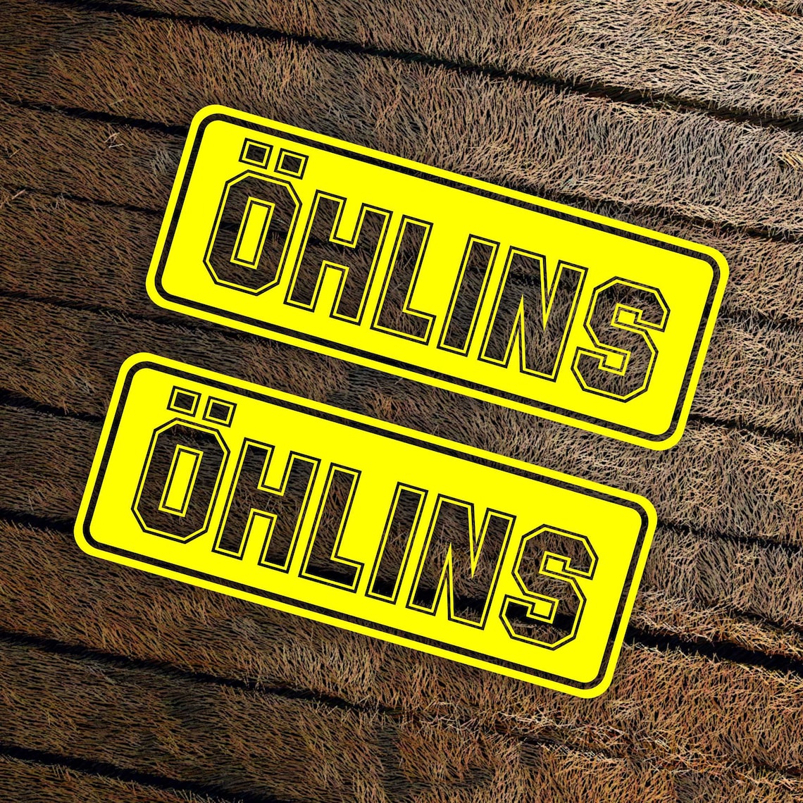 Macal Öhlins Motorcycle Sticker Set - White Logo Replacement Decals / Pegatinas / Aufkleber