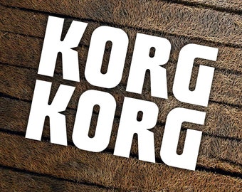 KORG die cut decals Vinyl-Aufkleber Aufkleber pegatinas Autocollants adesivi