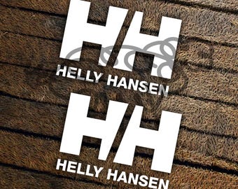 Helly Hansen Decals – Waterproof Vinyl Stickers for Ski/Snowboard (2 PCS)