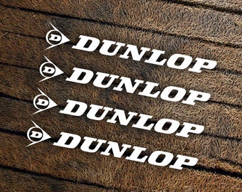 Dunlop Motorcycle Decals – 4-Piece Die-Cut Vinyl Fairing Sticker Set