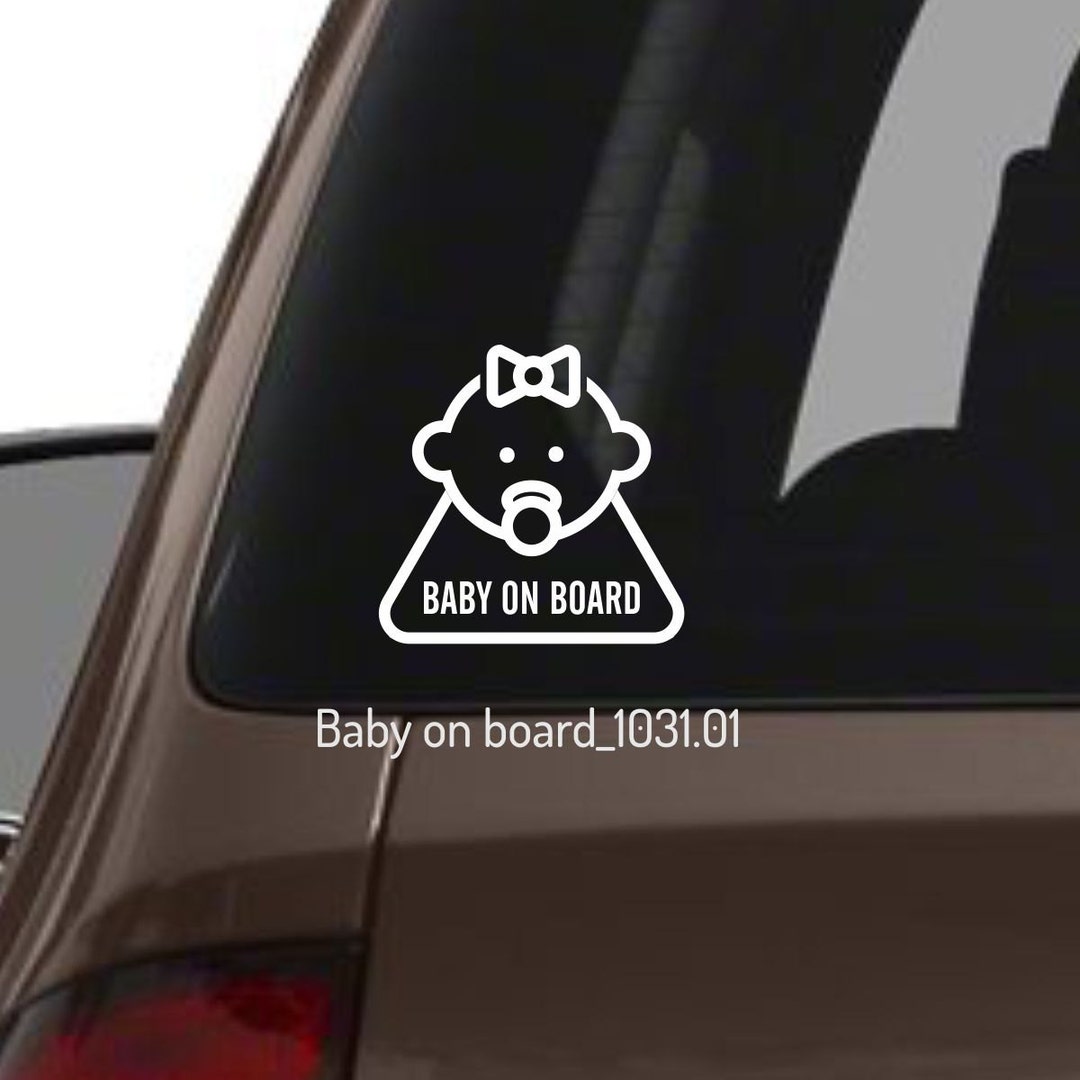 2 Pièces - Bébé à Bord Autocollant Voiture Sticker (Baby On Board