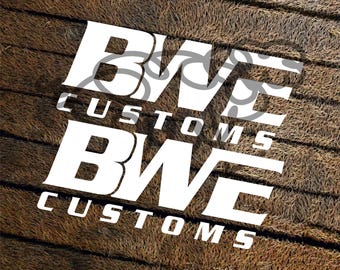 BWE Customs Die-Cut Vinyl Decal – Waterproof Car Logo Sticker
