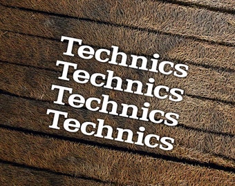 Technics Logo Decals – Die Cut Vinyl Stickers for Turntable, Amplifier & HiFi