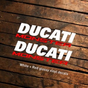 Pegatinas para depósito de gasolina y combustible para DUCATI MONSTER 696, 1198, 1199 y 1299 (2 unidades)