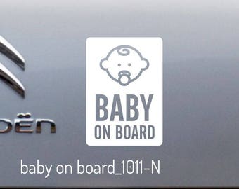 Baby on Board Car Decal – Funny Die Cut Vinyl Window Safety Sticker
