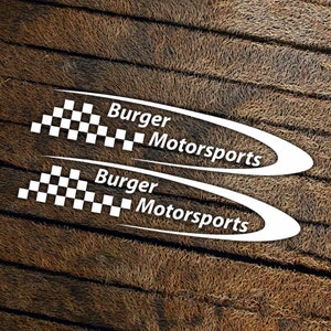 Burger motorsport stickers die cut vinyl aufkleber pegatinas autocollants adesivi