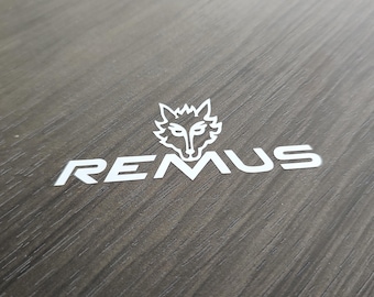 Remus Exhaust Logo Decal – Waterproof Die-Cut Vinyl Sticker for Motorcycle, Car, Fairing & Toolbox