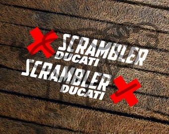 Die Cut Ducati Scrambler Logo Sticker – Waterproof Motorcycle Decal
