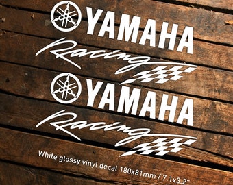 Yamaha Racing Flag Stickers - Decal for Motor, Car, Window, Bumper, Laptop