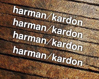 Harman Kardon Decals – Die Cut Vinyl Hi-Fi Logo Stickers for Amplifier, Speaker & Car Audio