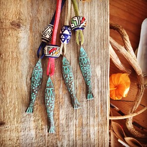 Beautiful handmade Mykonos fish pendant necklace