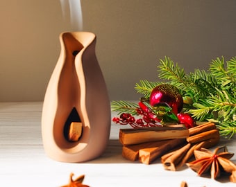 Bruciatore Palo Santo in terracotta e set da 2 bastoncini di Palo Santo / Porta incenso artigianale in gres / Elevate Your Meditation / Rituali di aromaterapia
