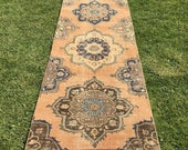 2 39 6 x12 39 8 feet 80x392 cm,Oushak Runner Rug,Vintage Rug Runner,Turkish Rug Runner,Pastel Color Runner Rug,Hallway Rug,Corridor Rug,Runner Rug